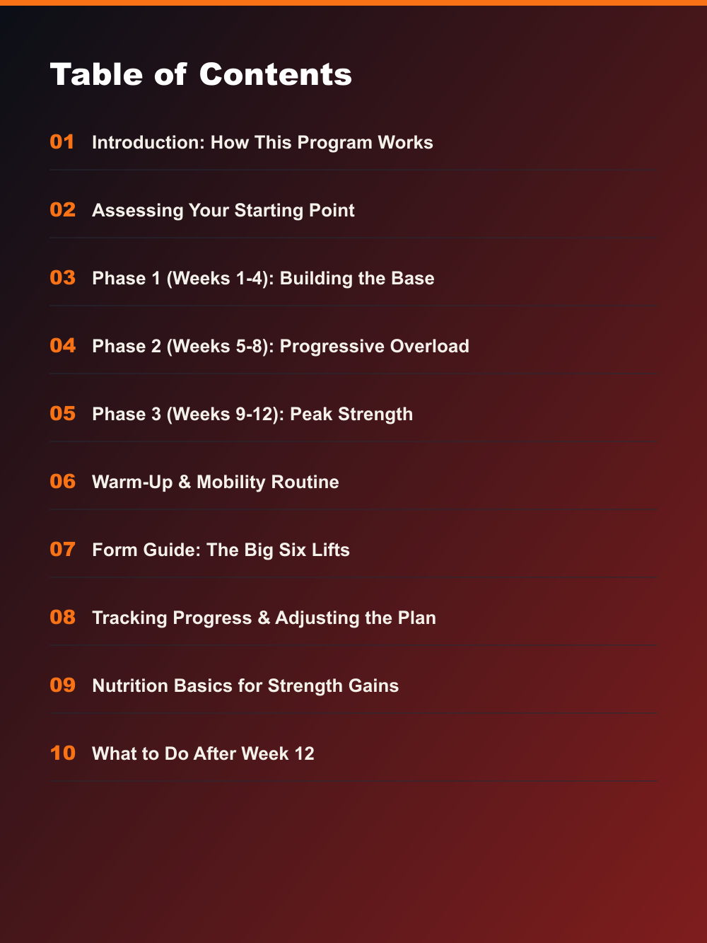 Foundations table of contents preview